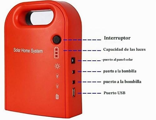 Kit de energía solar portátil para evitar apagones en el hogar con panel y bombillas 2