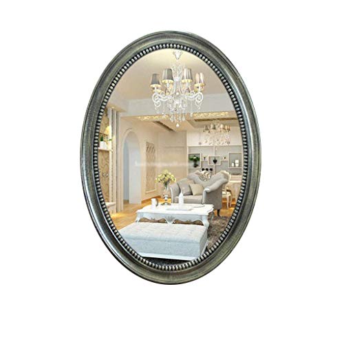 Coiffeuse miroir mural ovale argenté HD pour chambre