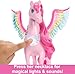 Barbie Doll Toys, Pegasus Pink Winged Horse Toy with 10 Accessories Including Puppy & Barrettes, Inspired A Touch of Magic