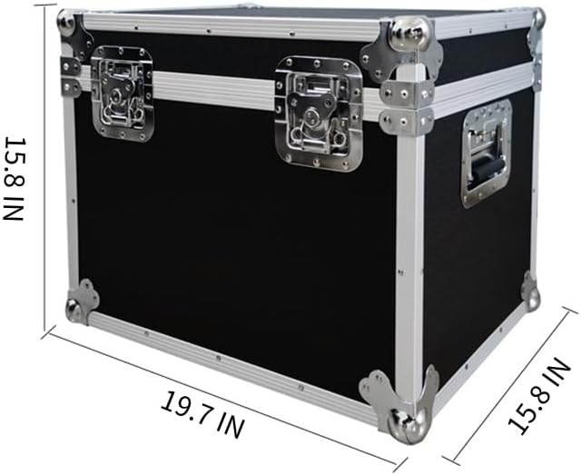 Heavy-Duty Rolling Storage Case with Aluminum Frame, Black (Small)