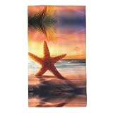 Toallas de mano Starfish Sunset Sea Beach, toallas de mano de 16 x 27 pulgadas, toallas de microfibra suaves altamente absorbentes para baño, ducha, entrenamiento, gimnasio, viajes