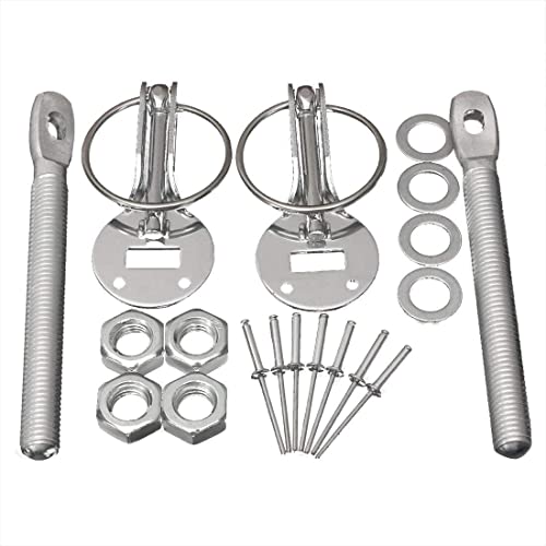 OCC MOTOR SPORT SILBER KIT MOTORHAUBENVERSCHLUSS MIT FEDER