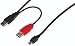 Produktbild DIGITUS USB 2.0 Anschluss-Kabel - 1m - Y-Anschluss-Kabel auf USB Typ B mini B(5 pin) - High-Speed 480 MBit/s - Schwarz