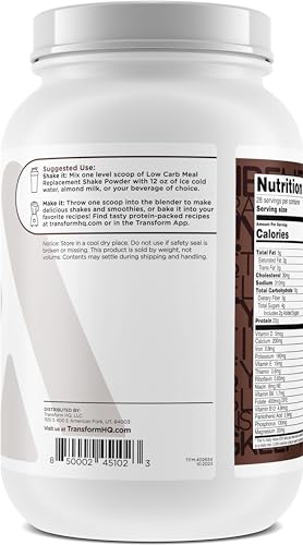TransformHQ Meal Replacement Shake Powder 28 Servings (Cookies & Cream) - Non-GMO - Image 4