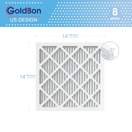Image of 14x14x1 MERV 8 Air Filter 2-Pack for HVAC Furnace