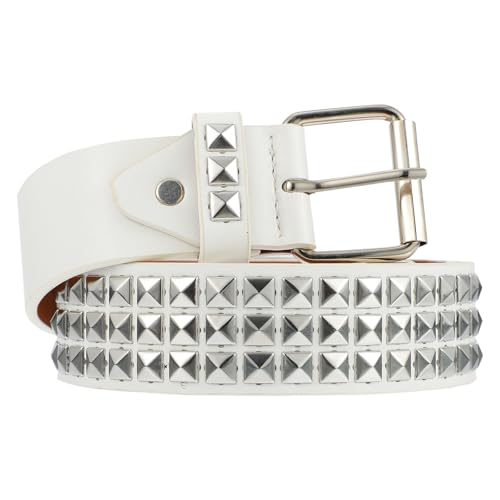 Rivet Studded Leather Waistband Jeans Belt - Punk Style