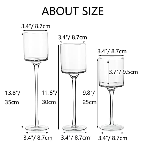 Nuptio 10 Sets Tealight Candle Holder Tall Glass Candle Holder For Floating Candles, Glass Candle Holders For Pillar Candles, Tall Candle Holders For Table Centerpiece Home Party Wedding Table Decor #TOP1