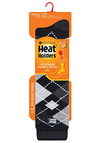 Heat Holders Lite - Womens 1.6 Tog Extra Long Knee High Light Thin Thermal Socks (5-9 Us, Frodsham) #TOP1