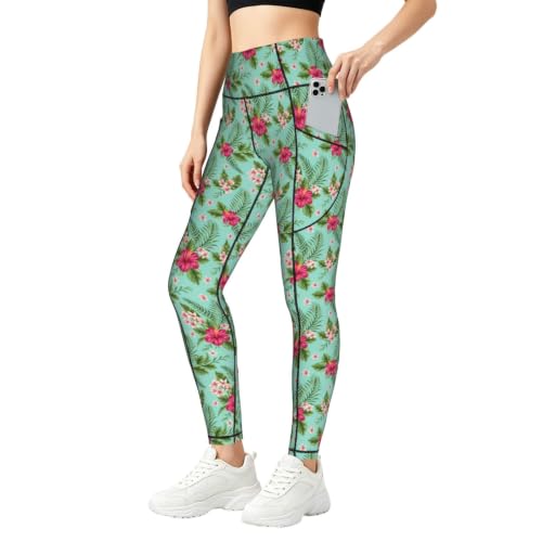 Pantalones de yoga opacos con bolsillos laterales, leggings fitness para correr