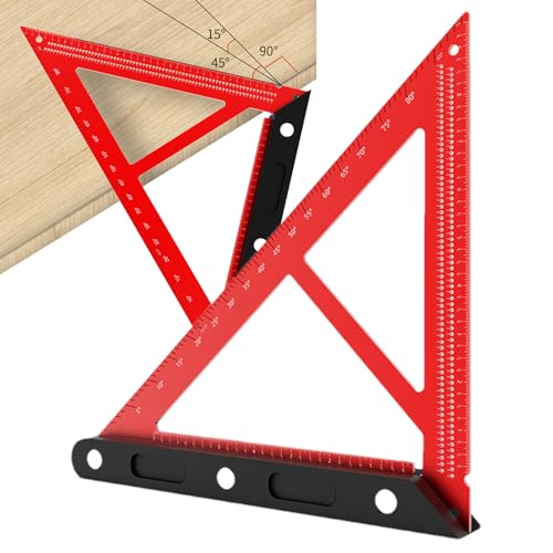 Woodworking Square, Multifunctional Measuring Tool, Layout Carpenter Rafter Square Measuring Tool for Architecture, Drawing, Woodworking