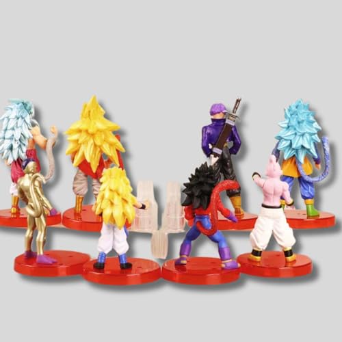 Image of Mallexo DBZAction Figures Set 2PCs Dragn Bal Z Toys for Kids Animee Toy Set of Size 10-14CM for Car Dashboard, Decoration, Cake, Office Desk & Study Table Multicolor (S7)