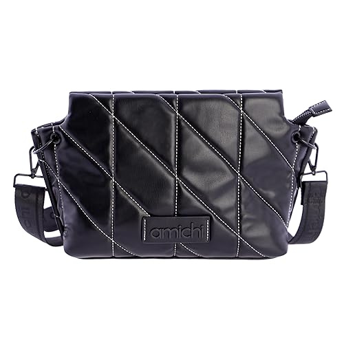 Amichi - Bolso mujer - bolso bandolera mujer - bandolera mujer - piel sintético - compartimentos...
