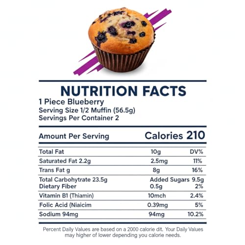 لابيرفا كب كيك كامل - كب كيك بروتين لزيادة العضلات، 16 جرام بروتين - مثالي لزيادة العضلات وإدارة الوزن - بنكهة العنب البري - 113 جرام | وجبة خفيفة غنية بالمغذيات مع الفيتامينات والمعادن - عبوة من 6