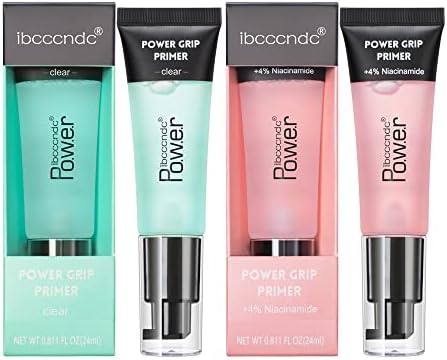 2Pcs Power Grip Primer for Locking Face Foundation,Primer Face Makeup for Oily and Dry skin Power Grip Primer&4% Niacinamide