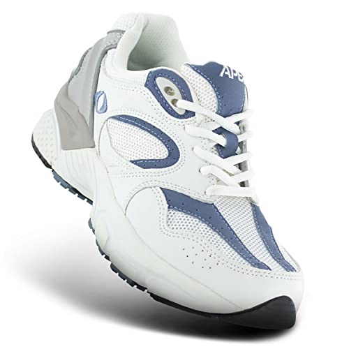 Apex Women's Walking Shoes Light Blue Diabetic Athletic Shoes Plantar Fasciitis, and Heel Pain Relief Extended Widths4
