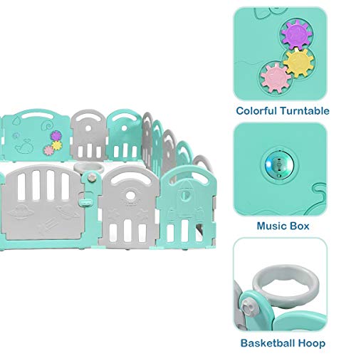 image for Costzon Baby Playpen, 20-Panel Kids Safety Yard Activity Center Playar