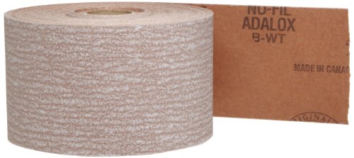 Norton A275 No-Fil Adalox Abrasive Roll, Paper Backing, Pressure Sensitive Adhesive, Aluminum Oxide, Waterproof, Roll 2-3/4