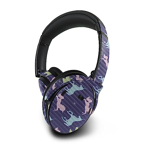 Image of MightySkins Carbon Fiber Skin Compatible with Bose QuietComfort 45 Headphones Unicorn Dream | Protective, Durable Textured Carbon Fiber Finish | Easy to Apply | Made in The USA