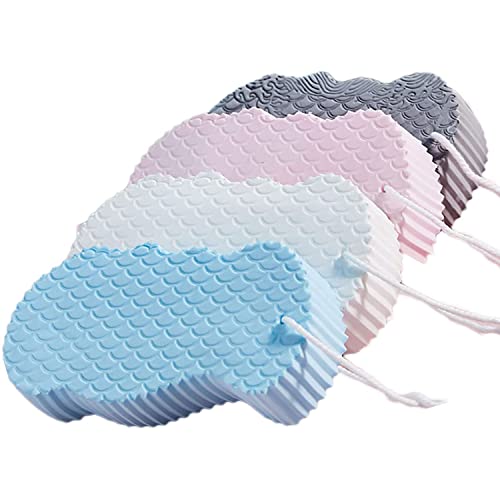 RAPANDA Super Soft Exfoliating Bath Sponge, 4pcs Eponge Bain Exfoliation Corps, éponge de Bain Standard, éponge de Spa,éponge de Bain Ultra Douce pour Le Corps et La Douche Cover