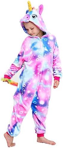 Kids Unicorn Onesie Pajamas One-Piece Cosplay Costume Animal Slee...