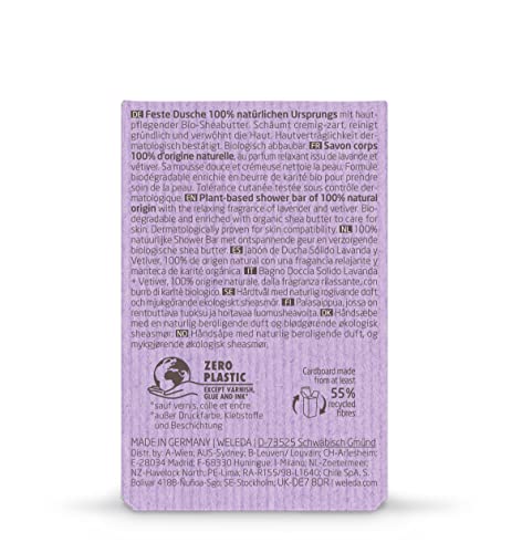 Weleda Shower Soap Bar with Lavender & Vetiver, Solid Body Wash, Concentrated Formula, Vegan, Cruelty Free - Image 2
