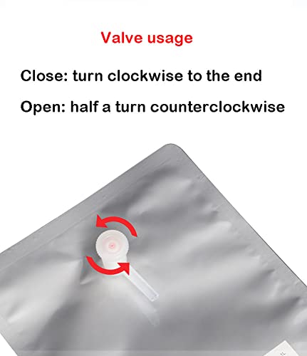 Gas Sampling Bags with Valve, 1L~30Liter PTFE Aluminum Foil Air Bag, Gas Collection and Storage Bag - 5Pcs (20L, Double Valves) - Thumbnail 4