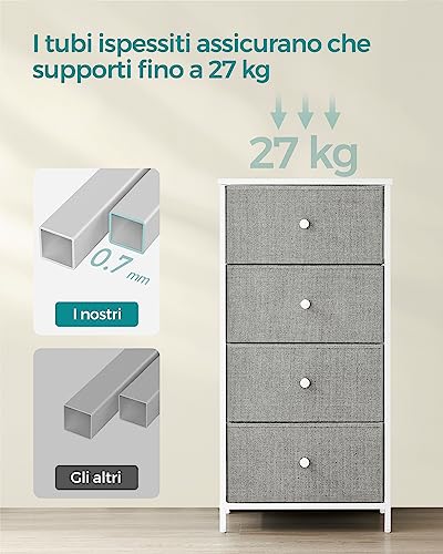 SONGMICS Cassettiera per Camera da Letto, Mobile