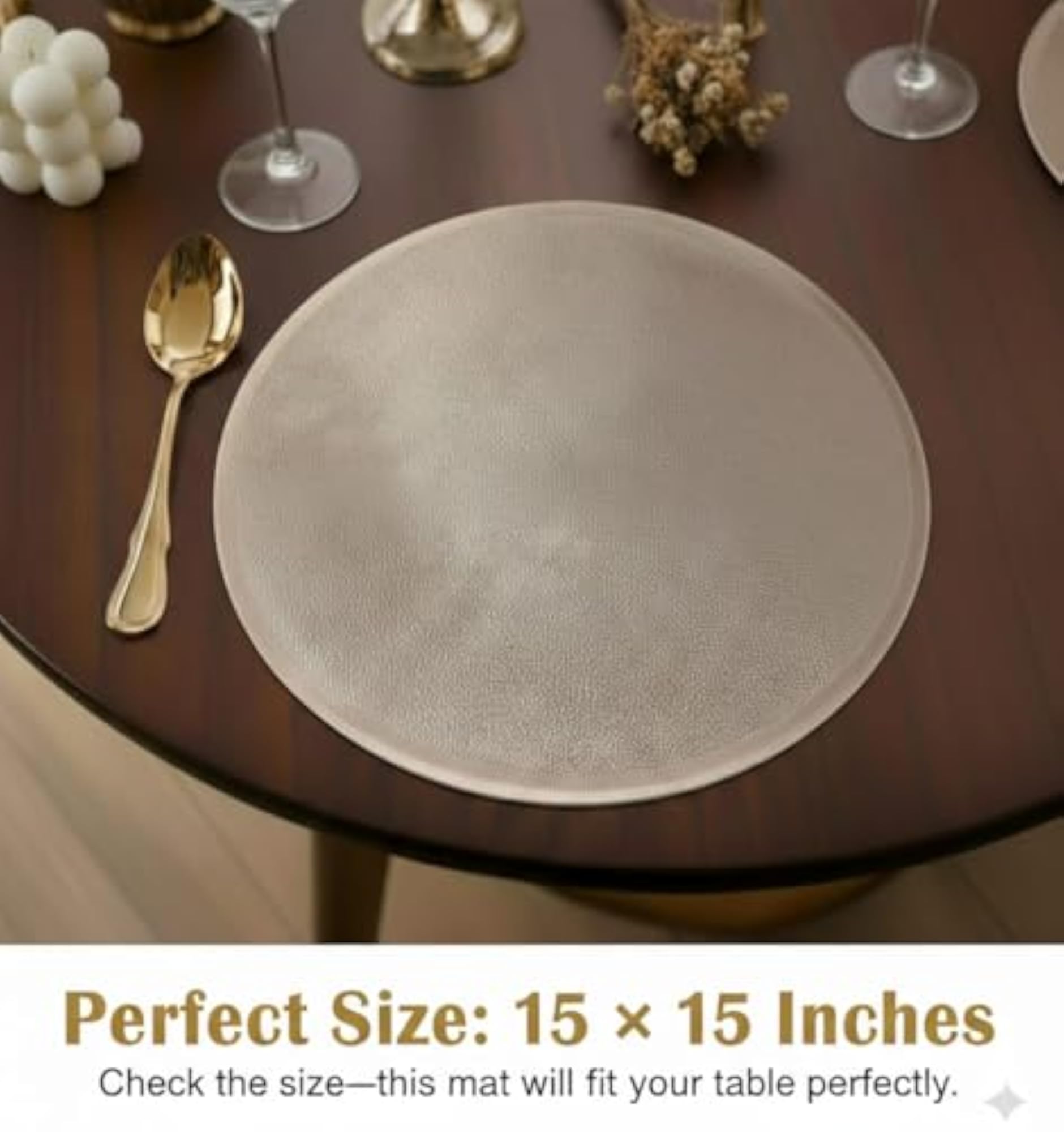 Premium Square Table Mat, Heat Resistant & Waterproof