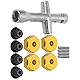 RC Wheel Hex Adapter, 12mm 1/10 RC Car Truck Wheel Hex Adapter + rutschfeste Mutter + Schraube + Kreuzschlüssel RC Modell Spielzeugteil(Gold)