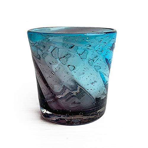 Kubakaya Ryukyu Glass Ryukyu Glass Rock Glass Okinawa Souvenir Chura-umi Rock Glass Purple × Blue Cold Tea Glass Cup Cup