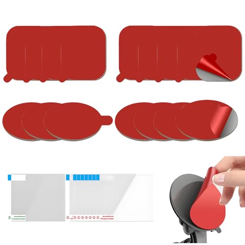 GMHLLES 16 Pcs Dash Cam Sticky Pad, Compatible with Nextbase Dashcam Sticky Pads, Secure Mounting for Nextbase Series 2-122, 222, 322GW, 422GW, 522GW, 622GW with 8Pcs Protective Films