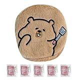 Handwärmer, mit 5 austauschbaren Nachfüllungen, selbstwärmendes Kissen, tragbarer Taschenwärmer, wiederverwendbarer Heizblock, Handheld-Gadget im Capybara-Design, kompaktes Thermokissen, Min