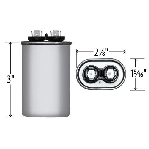 (2) Pack, 15 uF x 370 or 440 VAC - Jard # 12934 Oval Dual Run Capacitor
