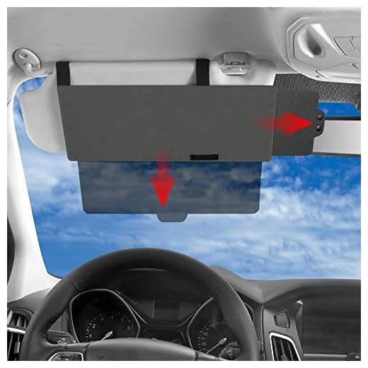 NEWFUN Estensore Parasole Auto,Aletta Parasole Universale con Protezione dai Raggi UV,Antiriflesso Parasole Extender,per Sedile Anteriore Conducente o Passeggero Universale Per Tutte le Auto