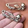 LUCKGONI Broche tête de mort vintage en métal pour chapeau et vêtements - Design unique pour homme et femme #4