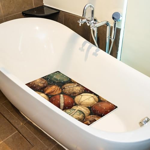 Tapis de bain antidérapant contre l'eau stagnante et les glissades avec ventouses pour douche et bain