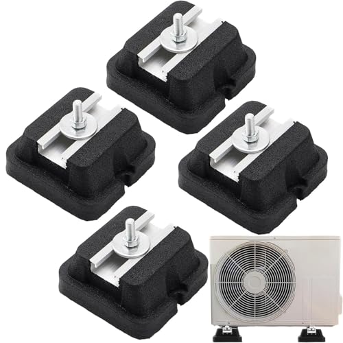 Support de climatiseur au sol anti-vibration pour pompe à chaleur lourde x4