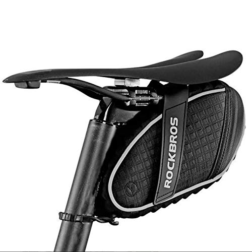 Bolsa De Selim Banco Bicicleta Rockbros Preta 1.2 Litros Top