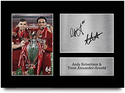 HWC Trading A4 Trent Alexander-Arnold Andy Robertson Liverpool Gifts Printed Signed Autograph Picture for Football Fans and Supporters