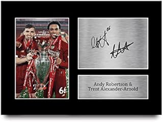 HWC Trading A4 Trent Alexander-Arnold Andy Robertson Liverpool Gifts Printed Signed Autograph Picture for Football Fans and Supporters