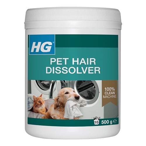 HG Pet Hair Dissolver Pet Hair Remover for Clothes & Textiles Dog Hair Remover & Cat Hair Remover Detergent for Washing Machine Pet Friendly & Washing Machine Safe - 500g