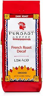 Puroast Low Acid Ground Coffee, Premium, Decaf French Roast, 2.5 lb