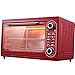 XBSXP Mini Forno Compatto 48 Litri, Forno Elettrico Rosso Acciaio Inox, Controllo Temperatura 100-250 ℃, per La Tua Famiglia Roulotte Case Vacanze Forno Piccolo