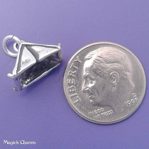 Tent Charm Camping Pendant Scout Camper Hiking 925 Sterling Silver 3D - Jewelry Making DIY Crafting Charm Beads for Bracelets