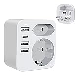 ✔{Sicherheitsmaterial und Qualität}: Dieser G-Typ Steckeradapter hat UKCA-, CE-, ROHS- und ICE-Zertifizierung bestanden. Ausgestattet mit Erdungsschutz und Sicherung. Wenn die Nennleistung 3250W (maximal 250V, 13A) ist, wird das Gerät sofort ausgelöst und wird nicht durch Überlastung beschädigt (Sicherheitsstandard: 250V, 13%, BS1362 Zertifizierung). Der Adapter besteht aus flammhemmendem ABS+PC-Material, und das Leiterteil besteht aus reiner Kupfernickelbeschichtung. Sein feuerfestes (750 ≤ flammhemmendes Material), flammhemmendes BI, Haltbarkeit und 360°-Überlastfunktionen schützen Sie und Ihre Familie und sorgen dafür, dass Sie sich wohler fühlen