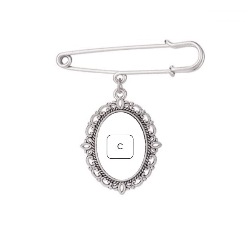 Broche en forme de C design haut de gamme pour robe et châle