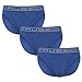 Produktbild BRUBECK 3er Pack Herren Classic Slips | Atmungsaktiv | Seamless | Funktionsunterwäsche | Briefs | Funktionswäsche | Baumwolle | 80% Baumwolle | BE00290A, Größe:L, Farbe:Indigo Blue