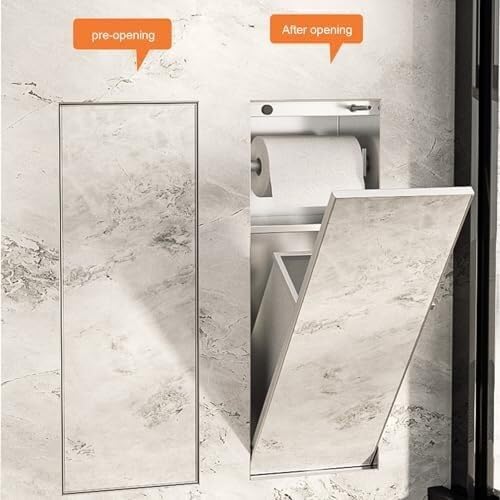 Étagère de toilette dissimulée avec armoire en métal noire pour rangement WC et douche