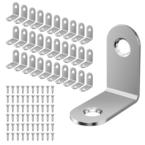 MARICATO 30 Stück Edelstahl Winkelverbinder 30 x 30 mm, 90 grad Metallwinkel mit 60 Schrauben, Rostfreie Winkelverbinder L Klammern für Möbel, Regale, Tische & Stühle - Einfache Montage MARICATO 30 Stück Edelstahl Winkelverbinder 30 x 30 mm, 90 grad Metallwinkel mit 60 Schrauben, Rostfreie Winkelverbinder L Klammern für Möbel, Regale, Tische & Stühle - Einfache Montage