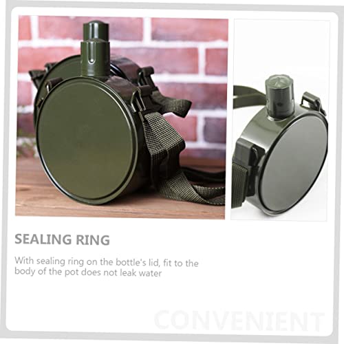 Gafoki 1 Set Outdoor Flagon Kettle Stainless Steel Kettle Bike Hydroflask Metal Pocket Flask Large Drinking Flask Running Water Bottle Camping Supplies Cycling Flask Polyester #TOP1